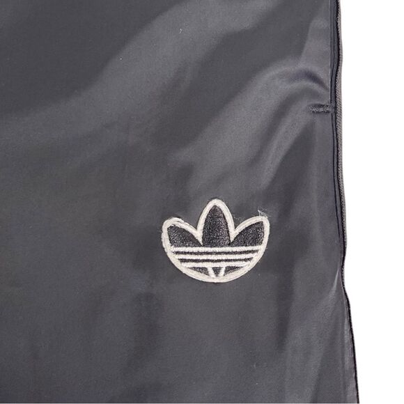 Adidas Black 7/8 Satin Wide Leg Drawcord Athleisure Pants Size Small - Picture 5 of 12